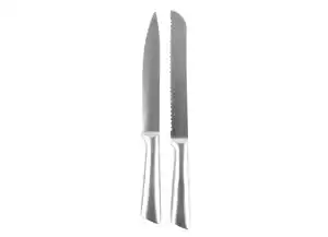 Edelstahl-Messerset 1 Brot- und 1 Fleischmesser
