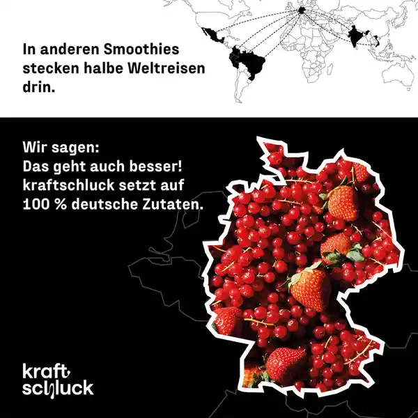 Bild 3 von kraftschluck Bio Smoothie Erdbeere, Johannisbeere & Haskapbeere, 250 ml