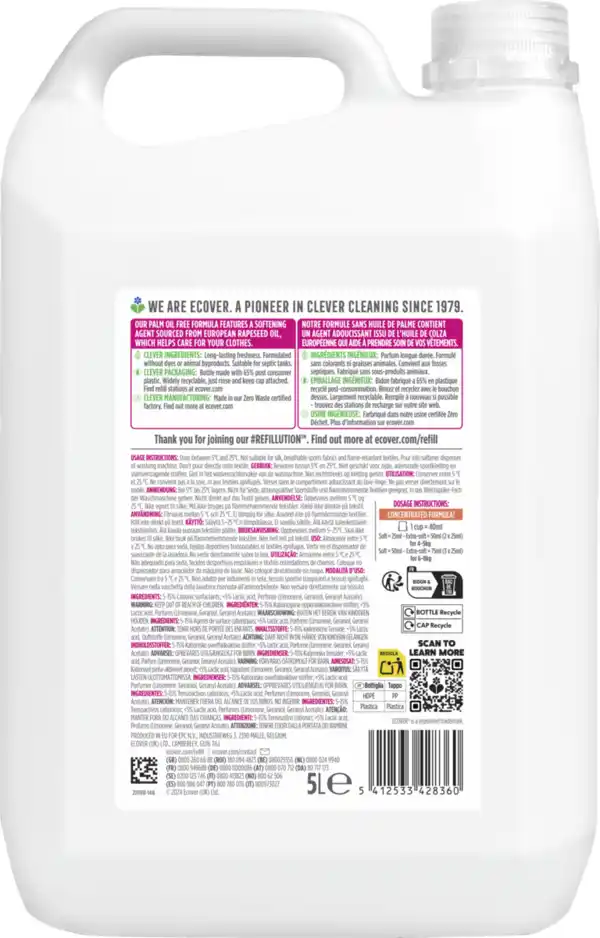 Bild 2 von Ecover Weichspüler Apfelblüte & Mandel Refill 200WL, 200 WL