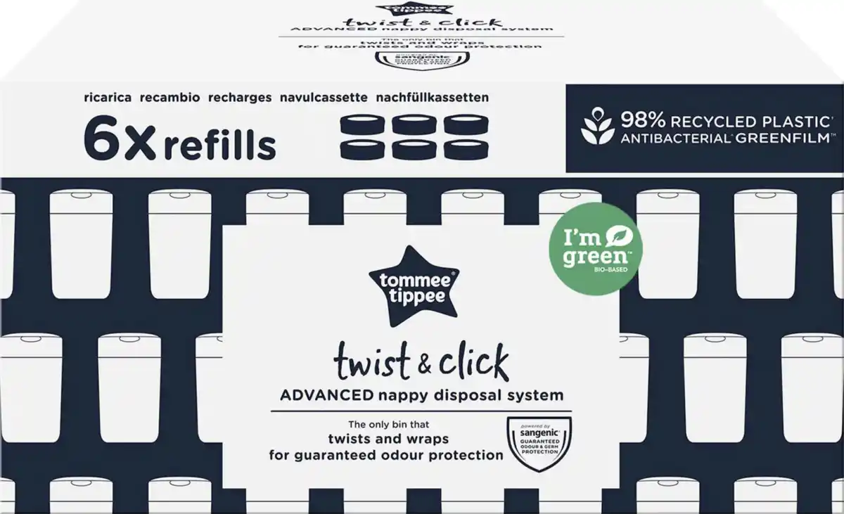 Bild 2 von tommee tippee Nachfüllkassetten für Twist & Click Windeleimer