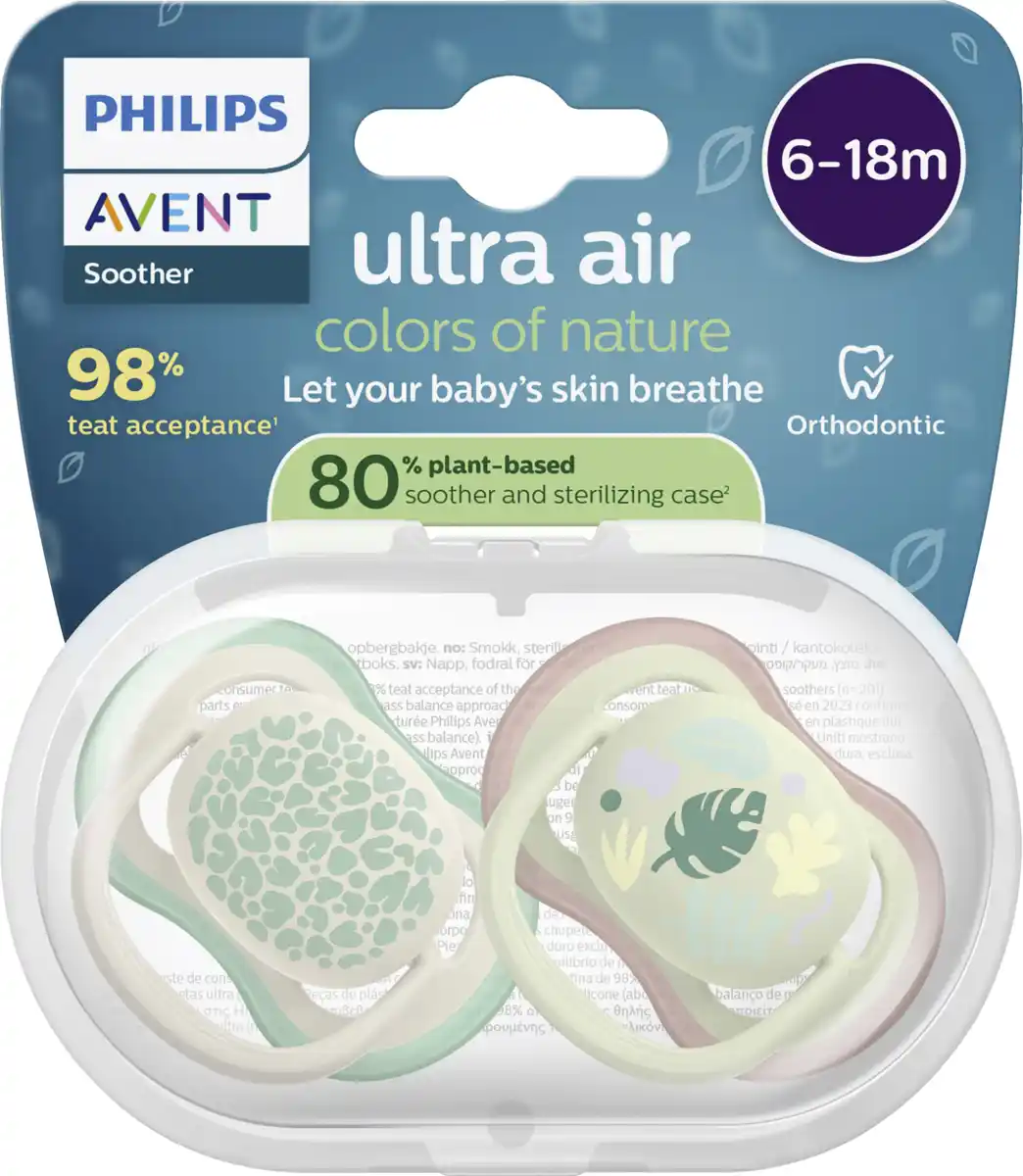 Bild 1 von PHILIPS AVENT ultra air Schnuller Blätter & Muster 6-18 Monate