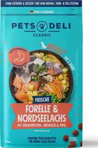 Pets Deli Trockenfutter Forelle & Nordseelachs mit Süßkartoffel, Brokkoli & Apfel, 2 kg