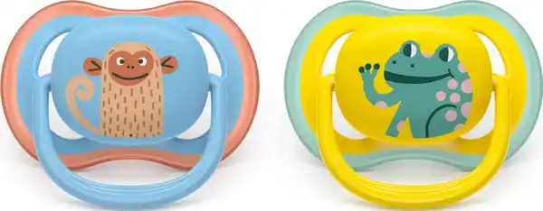 Bild 3 von PHILIPS AVENT ultra air Schnuller Affe & Frosch 18+ Monate