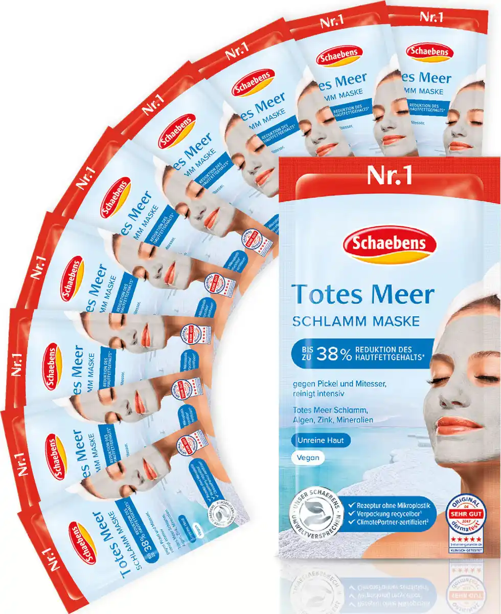 Bild 1 von Schaebens Totes Meer Maske 10er Beutel, 150 ml