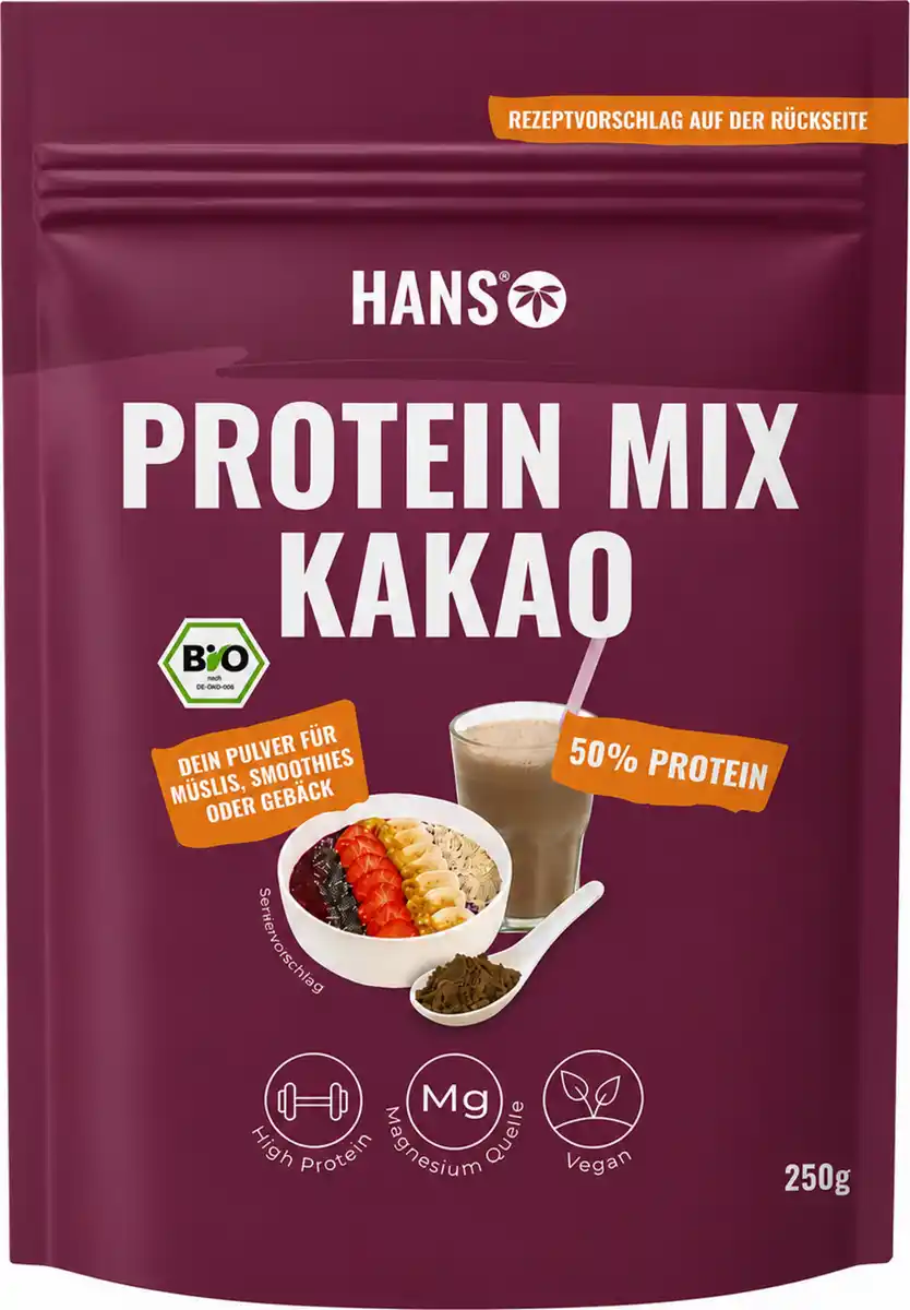 Bild 1 von HANS Brainfood Bio Kakao-Proteinmix, 250 g