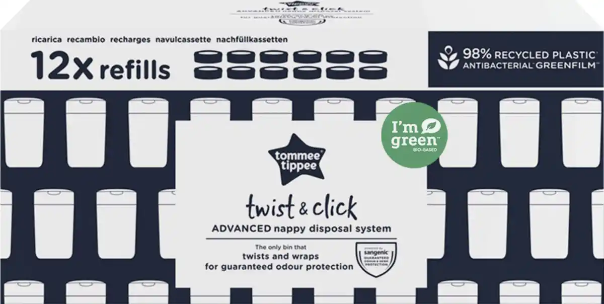 Bild 2 von tommee tippee Nachfüllkassetten für Twist & Click Windeleimer