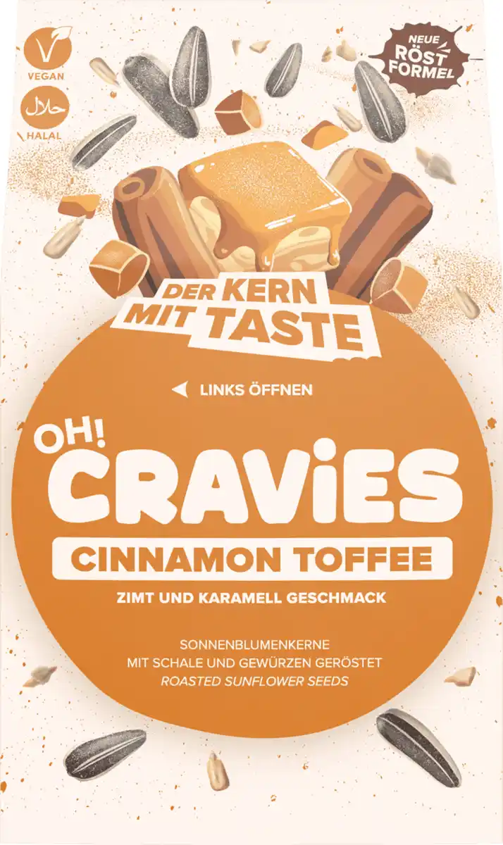 Bild 1 von OH!CRAViES Sonnenblumenkerne - Cinnamon Toffee, 60 g
