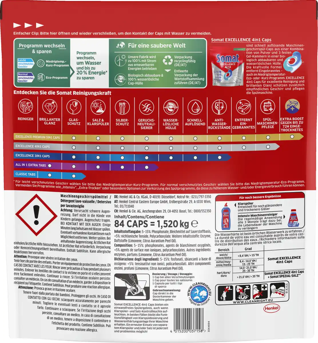 Bild 2 von Somat Excellence 4in1 Caps Vorteilspack
