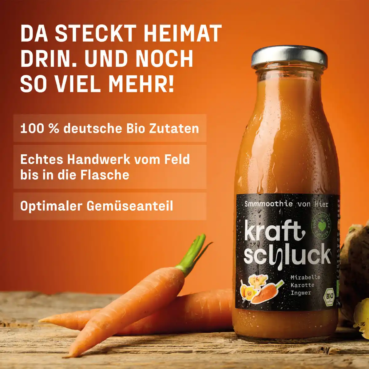 Bild 4 von kraftschluck Bio Smoothie Mirabelle, Karotte & Ingwer, 250 ml