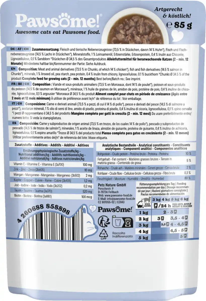 Bild 2 von Pawsome Nassfutter Junior Lachs, 85 g