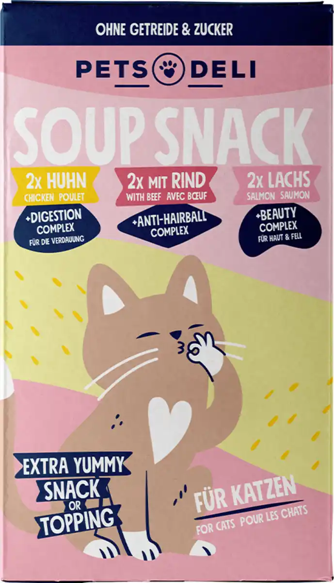 Bild 1 von Pets Deli Functional Suppe Multipack Beauty, Digest, Anti-Hairball (AG), 240 g