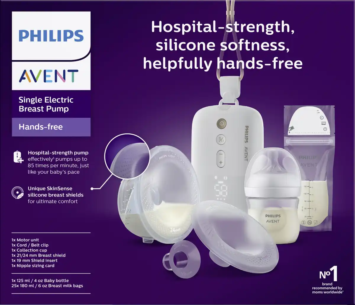 Bild 1 von PHILIPS AVENT Hands-free Einzelmilchpumpe SCF543/11