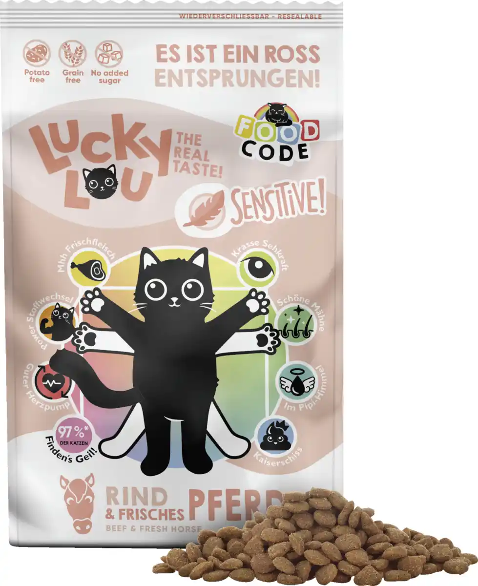Bild 3 von Lucky Lou FoodCode Sensitiv Rind & Pferd Trockenfutter, 750 g