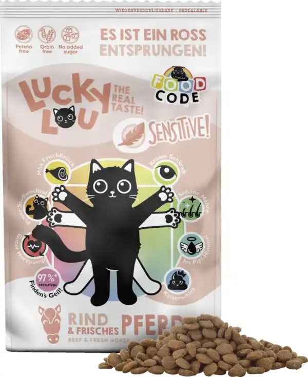 Bild 3 von Lucky Lou FoodCode Sensitiv Rind & Pferd Trockenfutter, 750 g