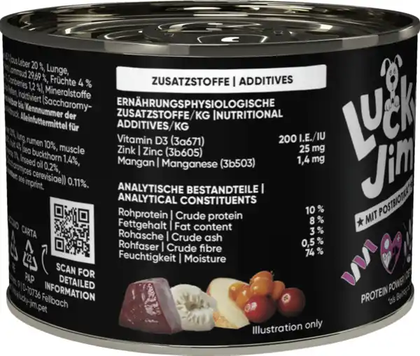 Bild 3 von Lucky Jim Hundenassfutter Mini Mono Lamm, 200 g