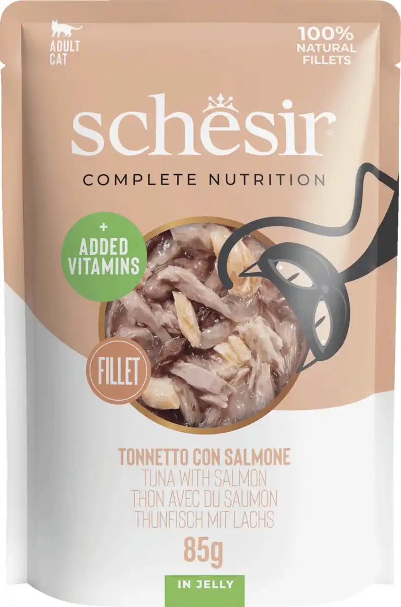 Bild 1 von Schesir Cat Complete & Balanced Thunfisch Lachs in Jelly, 85 g