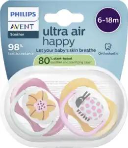 PHILIPS AVENT ultra air Schnuller Blume & Käfer 6-18 Monate