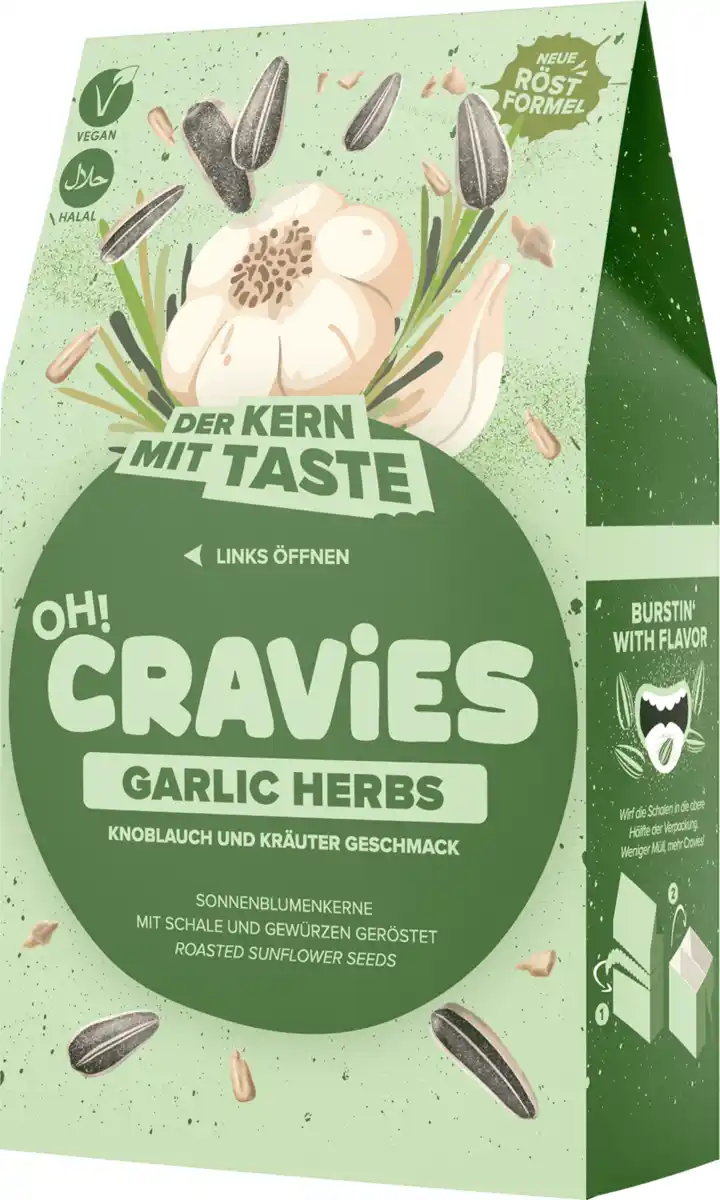 Bild 3 von OH!CRAViES Sonnenblumenkerne - Garlic Herbs, 60 g