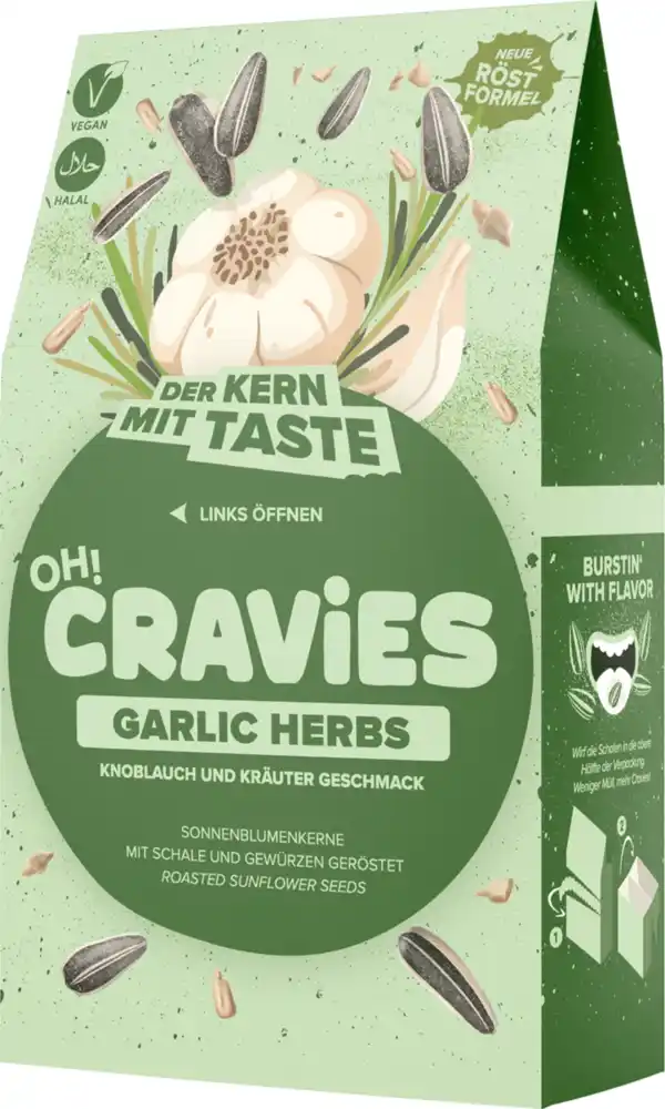 Bild 3 von OH!CRAViES Sonnenblumenkerne - Garlic Herbs, 60 g