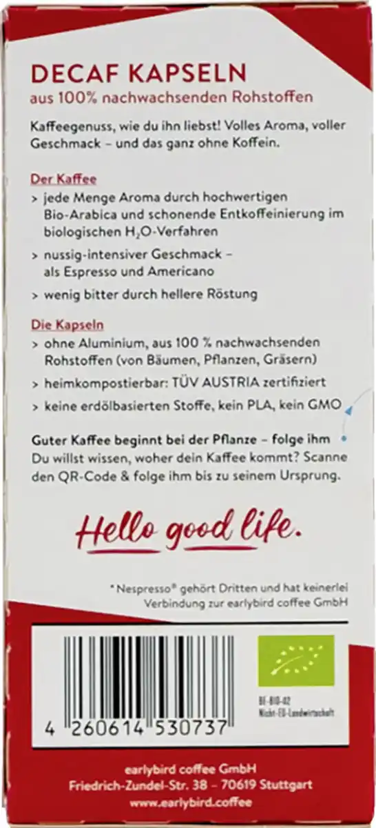 Bild 2 von earlybird coffee Bio Decaf, 52 g