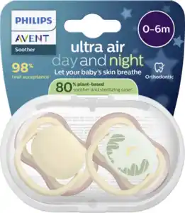 PHILIPS AVENT ultra air Schnuller Mond & beige/rosa 0-6 Monate