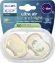 Bild 1 von PHILIPS AVENT ultra air Schnuller Mond & beige/rosa 0-6 Monate