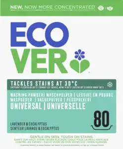 Ecover Universalwaschmittel Pulver Lavendel & Eukalyptus 80WL, 80 WL