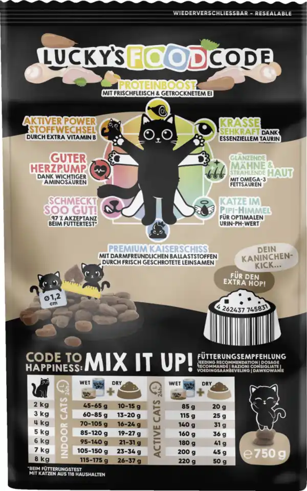 Bild 2 von Lucky Lou FoodCode Mono Kaninchen Trockenfutter, 750 g