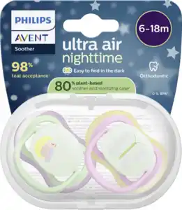 PHILIPS AVENT ultra air Schnuller Vogel & Schmetterling 6-18 Monate