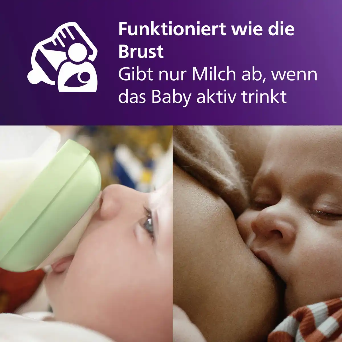 Bild 2 von PHILIPS AVENT Natural Response Babyfläschchen SCY90372 3-6 Monate