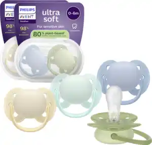 PHILIPS AVENT Schnuller ultra soft 4er Pack 0-6 Monate