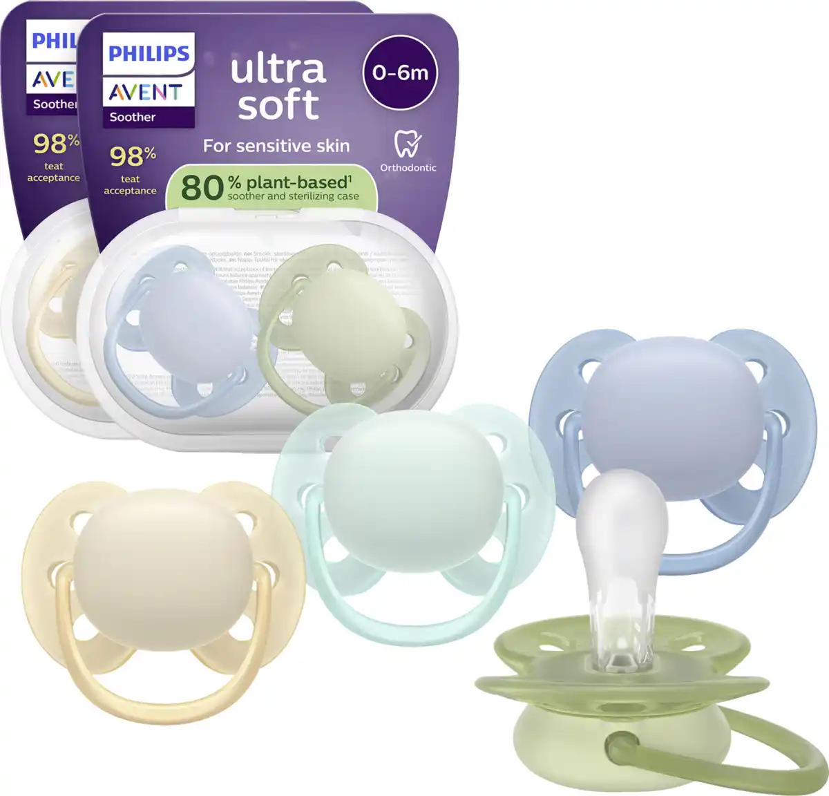Bild 1 von PHILIPS AVENT Schnuller ultra soft 4er Pack 0-6 Monate