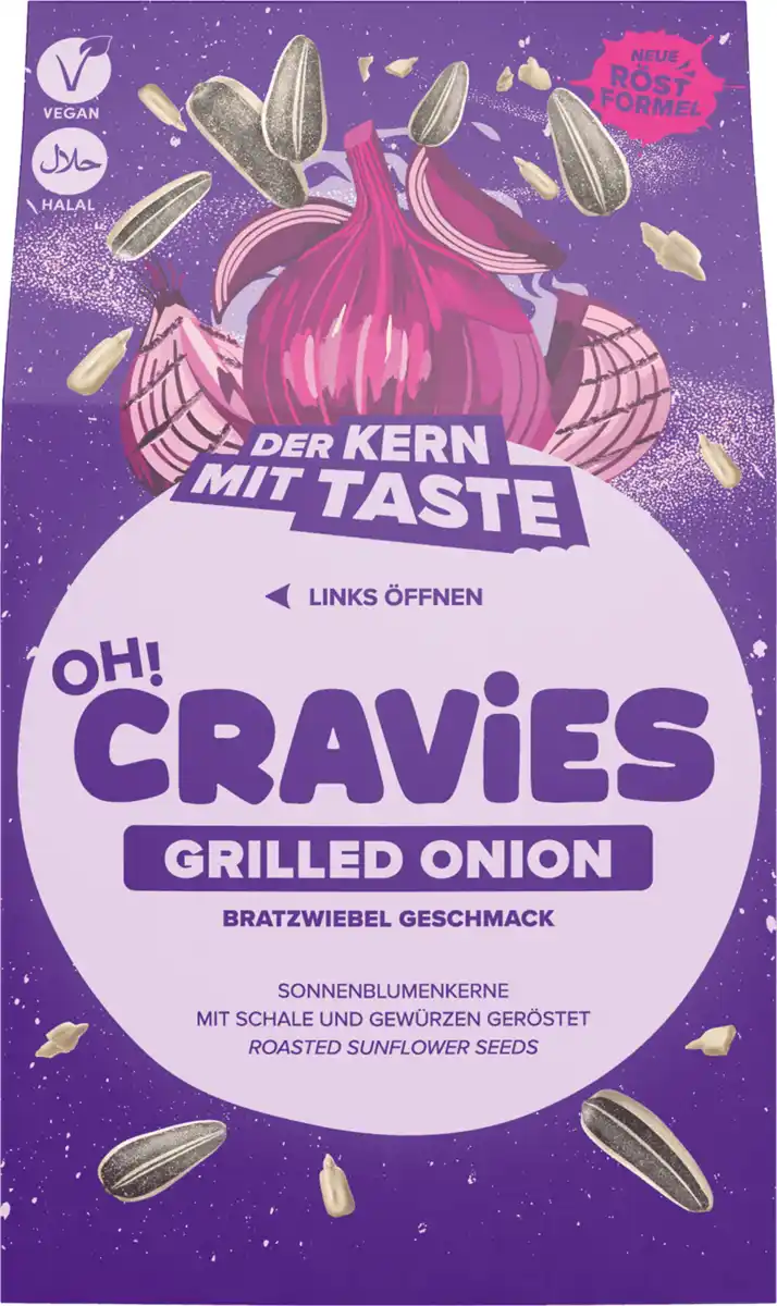 Bild 1 von OH!CRAViES Sonnenblumenkerne - Grilled Onion, 60 g