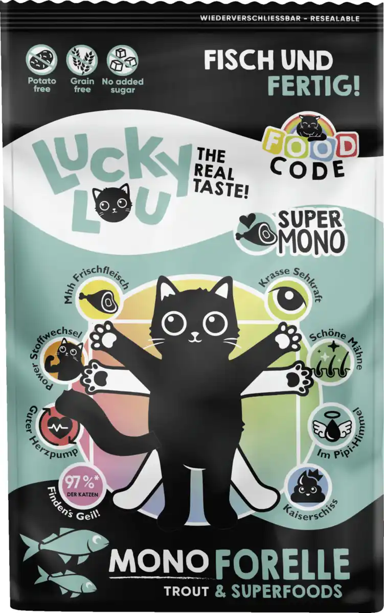 Bild 1 von Lucky Lou FoodCode Mono Forelle, 750 g