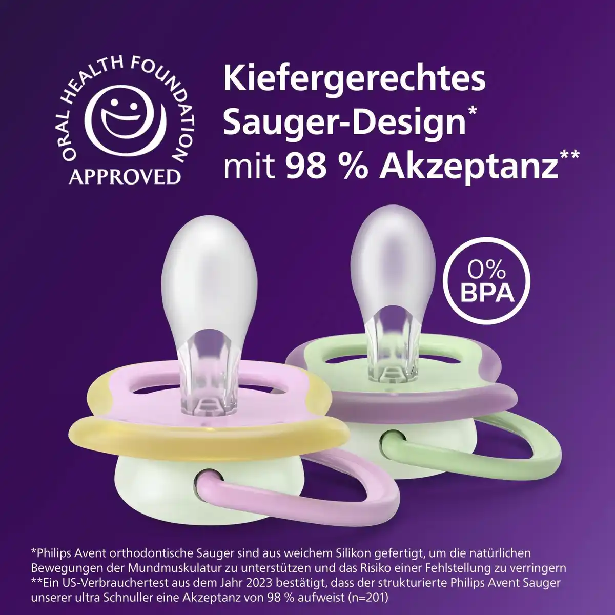 Bild 2 von PHILIPS AVENT ultra air Schnuller Vogel & Schmetterling 6-18 Monate