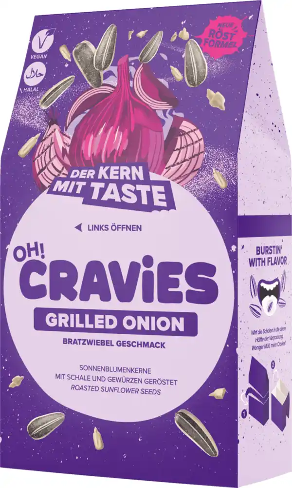 Bild 2 von OH!CRAViES Sonnenblumenkerne - Grilled Onion, 60 g