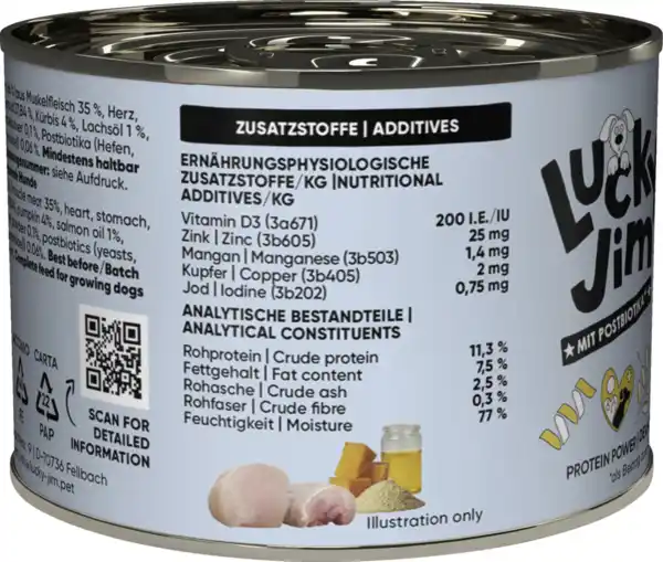 Bild 3 von Lucky Jim Hundenassfutter Junior Mini Huhn, 200 g