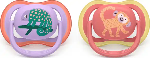 Bild 2 von PHILIPS AVENT ultra air Schnuller Chamäleon & Affe 18+ Monate
