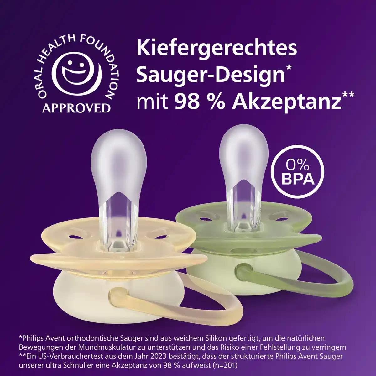 Bild 2 von PHILIPS AVENT Schnuller ultra soft 4er Pack 0-6 Monate