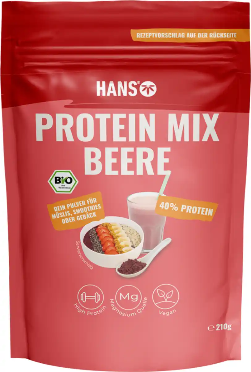 Bild 1 von HANS Brainfood Bio Beeren-Proteinmix, 210 g