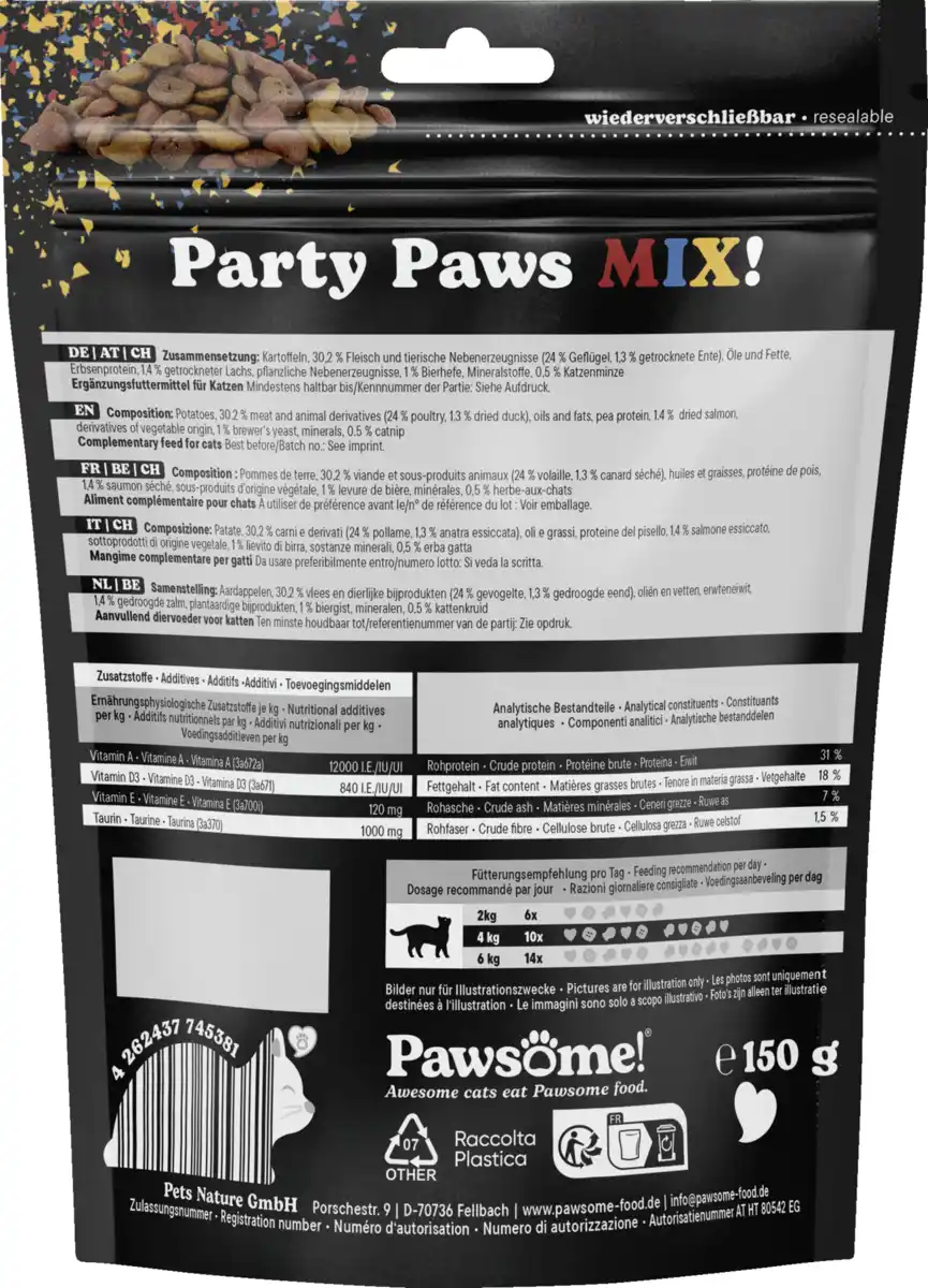 Bild 2 von Pawsome Party Paws Mix, 150 g