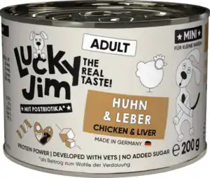 Lucky Jim Hundenassfutter Mini Huhn & Leber, 200 g