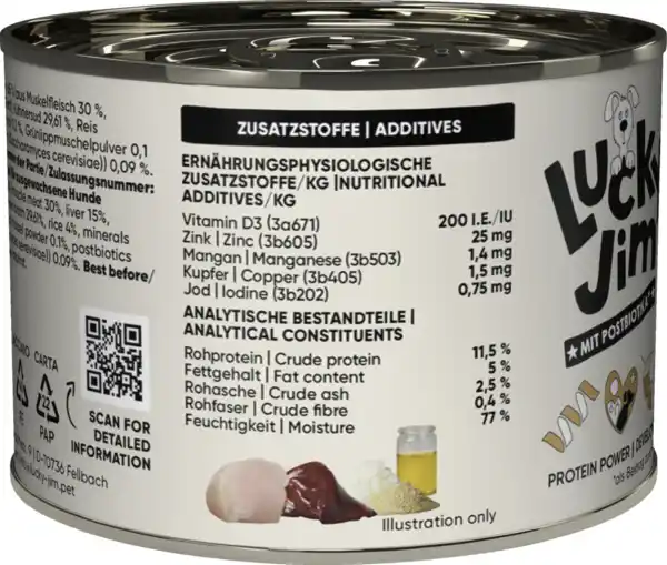 Bild 3 von Lucky Jim Hundenassfutter Mini Huhn & Leber, 200 g