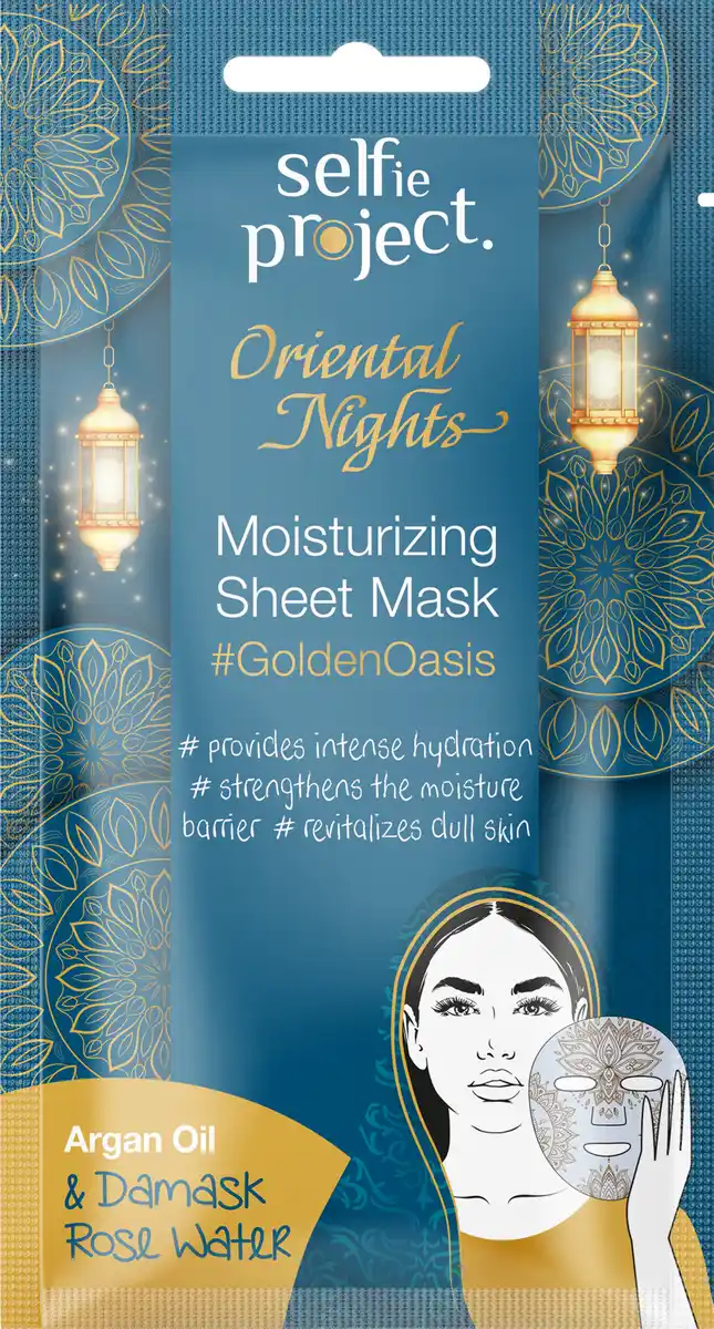 Bild 1 von Selfie Project Feuchtigkeitsspendende Tuchmaske #GoldenOasis