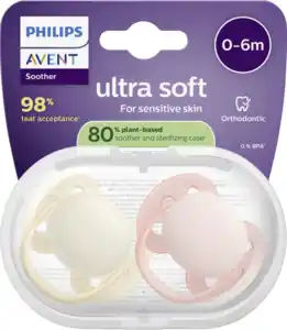 PHILIPS AVENT ultra soft Schnuller beige & rosa 0-6 Monate
