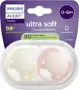 Bild 1 von PHILIPS AVENT ultra soft Schnuller beige & rosa 0-6 Monate