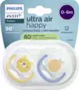 Bild 1 von PHILIPS AVENT ultra air Schnuller Tiger & Orange 0-6 Monate