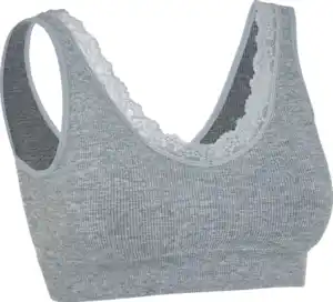 IDEENWELT Bustier mit Spitze grau-meliert Gr. XL