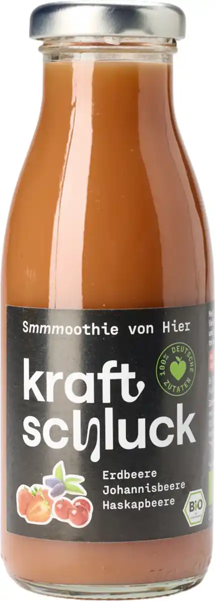 Bild 1 von kraftschluck Bio Smoothie Erdbeere, Johannisbeere & Haskapbeere, 250 ml