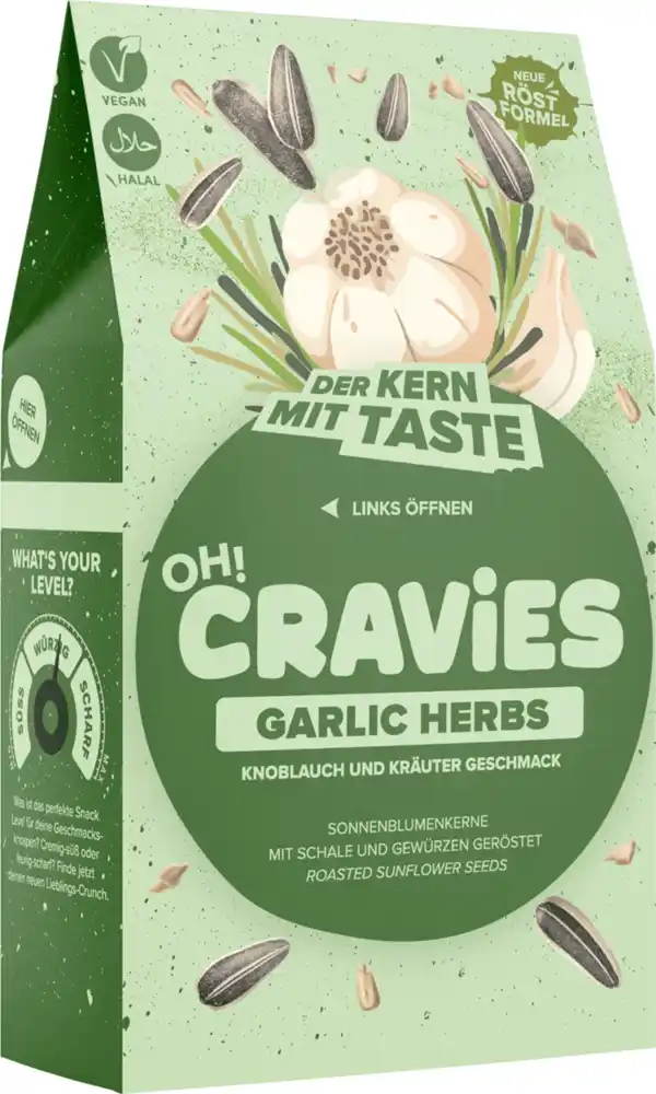 Bild 2 von OH!CRAViES Sonnenblumenkerne - Garlic Herbs, 60 g